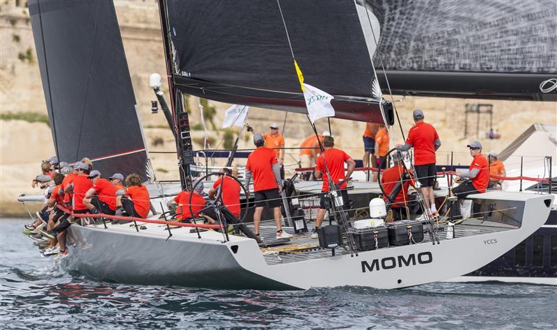 Dieter Schön's Maxi 72 Momo (GER) at the start in Grand Harbour of the Rolex Middle Sea Race - photo © Rolex / Carlo Borlenghi