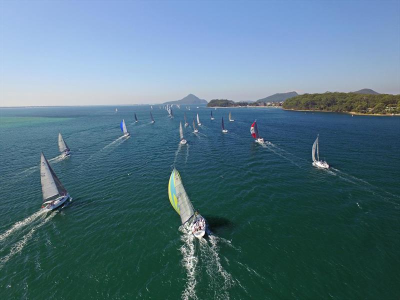 Sail Port Stephens day 1 photo copyright Hover UAV taken at Corlette Point Sailing Club and featuring the IRC class