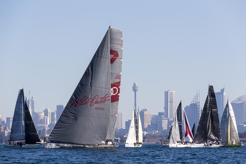 Start line of the 2017 Land Rover Sydney Gold Coast Yacht Race photo copyright Andrea Francolini taken at Cruising Yacht Club of Australia and featuring the IRC class