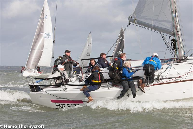 2017 Hamble Winter Series week 4 photo copyright Hamo Thornycroft / www.yacht-photos.co.uk taken at Hamble River Sailing Club and featuring the IRC class
