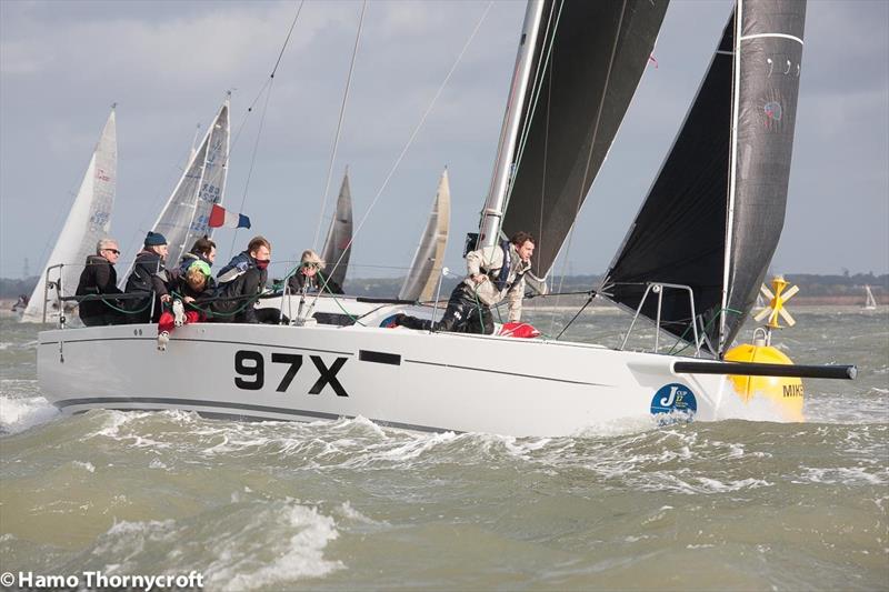 2017 Hamble Winter Series week 4 photo copyright Hamo Thornycroft / www.yacht-photos.co.uk taken at Hamble River Sailing Club and featuring the IRC class