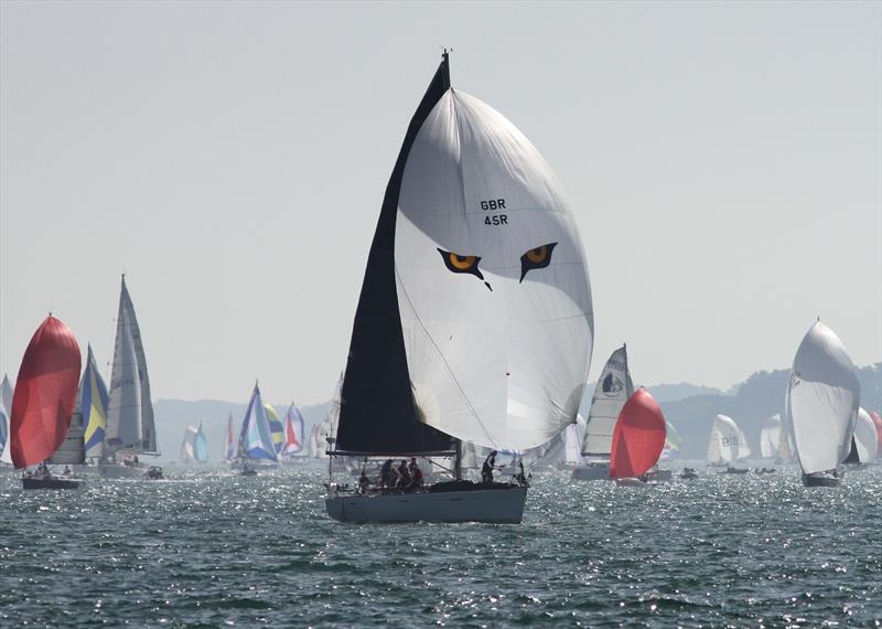 The view from Hurst Castle during the Round the Island Race 2019 photo copyright Mark Jardine taken at  and featuring the IRC class