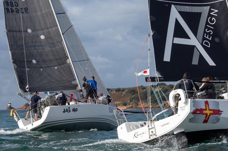 Jai Ho and Kaya at the Carey Olsen Jersey Regatta 2019 photo copyright Simon Ropert taken at Royal Channel Islands Yacht Club and featuring the IRC class