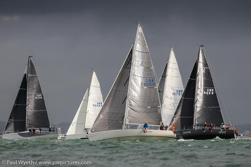 Jin Tonic, Jet & Black Sheep during RORC Race the Wight photo copyright Paul Wyeth / www.pwpictures.com taken at Royal Ocean Racing Club and featuring the IRC class