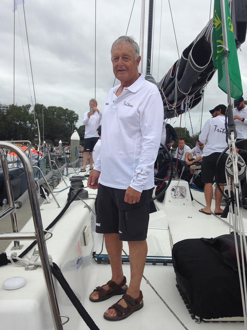 Tony Ellis before leaving dock on Triton for 50th - 2017 Rolex Sydney Hobart Yacht Race photo copyright Di Pearson taken at Cruising Yacht Club of Australia and featuring the IRC class