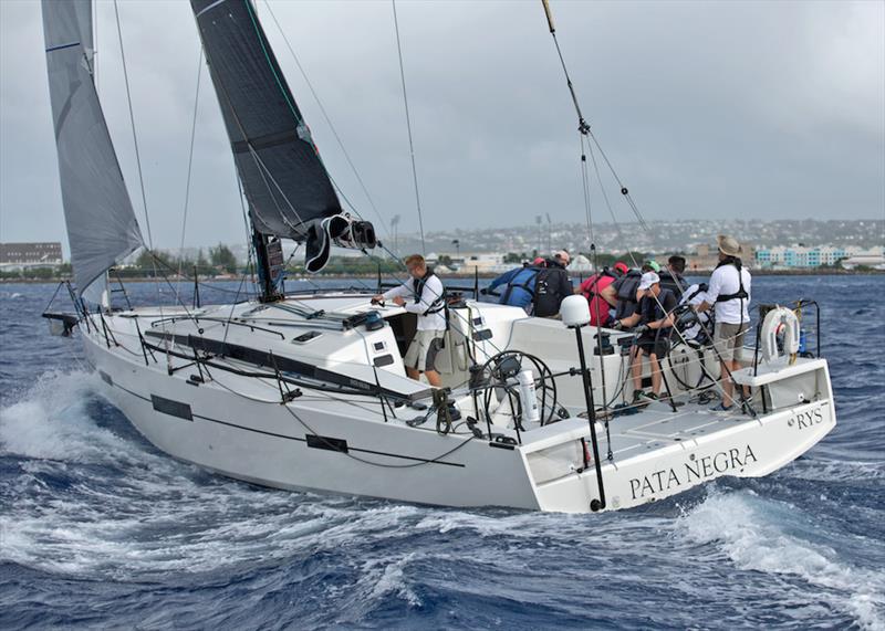 Pata Negra from the UK broke the 50ft and under record - Mount Gay Round Barbados Race 2018 photo copyright Peter Marshall / BSW taken at Barbados Cruising Club and featuring the IRC class