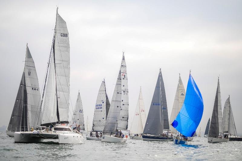 Sedate race start – Festival of Sails photo copyright Salty Dingo taken at Royal Geelong Yacht Club and featuring the IRC class