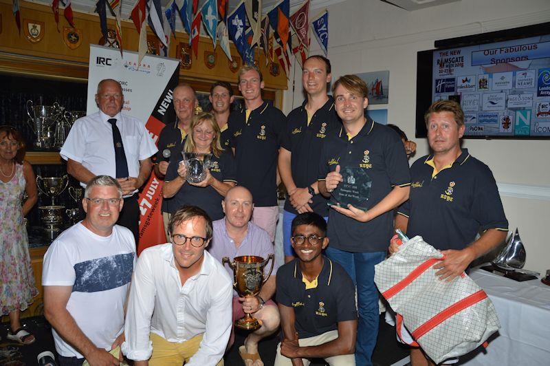 The crew of yacht Kylla celebrate at Ramsgate Week 2018 photo copyright Nick Champion / www.championmarinephotography.co.uk taken at Royal Temple Yacht Club and featuring the IRC class