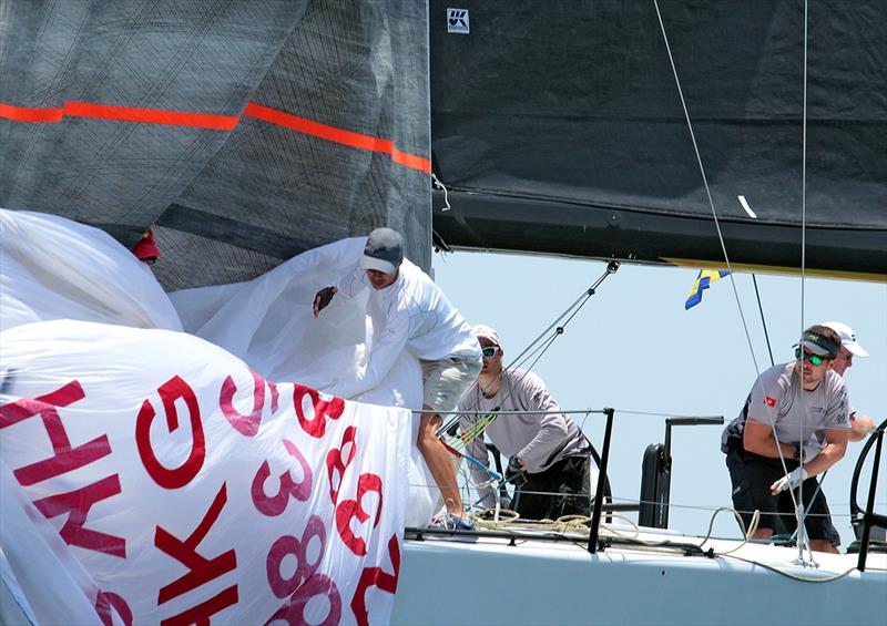 Ambush prepares to round the leeward mark - UK Sailmakers Typhoon Series , Race 6 photo copyright Fragrant Harbour taken at Hebe Haven Yacht Club and featuring the IRC class