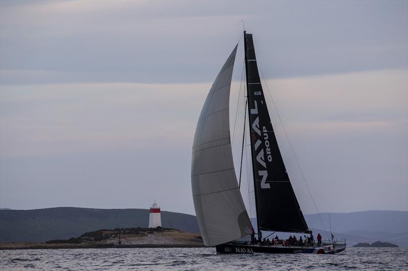 Naval Group at the Iron Pot and the entrance to the Derwent River on Dec 28 - Rolex Sydney Hobart Yacht Race 2018 photo copyright Andrea Francolini taken at Cruising Yacht Club of Australia and featuring the IRC class