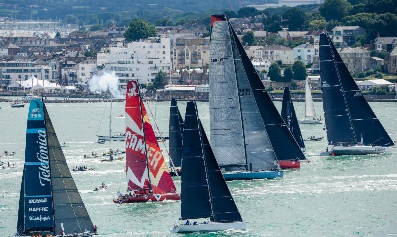 The international fleet is highly diverse, with boats ranging in size from 9m to 32m and a start sequence taking place  over a 1hr 40min period off Cowes from the Royal Yacht Squadron line photo copyright Rolex / Kurt Arrig taken at Royal Ocean Racing Club and featuring the IRC class