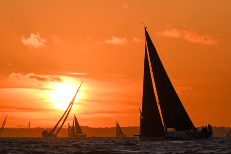 64 entries in the RORC Cherbourg Race enjoyed a beautiful sunset photo copyright Rick Tomlinson / RORC taken at Royal Ocean Racing Club and featuring the IRC class
