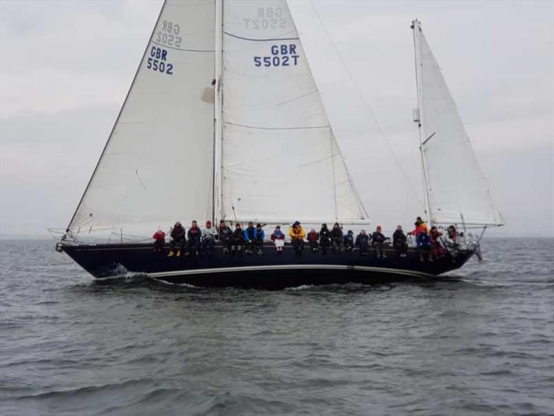 Tapio Lehtinen on a Sunday sail with `Galiana` to Gråskärsbådan with the Optimist sailors from BS, ESF, EPS, HSK, HSS and HSK who were in Helsinki harbour welcoming Asteria in at the GGR conclusion photo copyright Petri Leskinen taken at  and featuring the IRC class