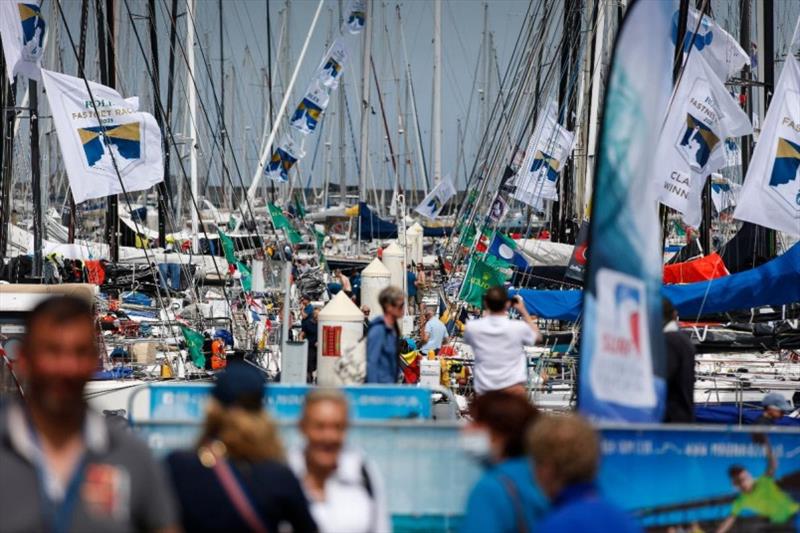 The arrival of the Rolex Fastnet Race fleet in Cherbourg-en-Cotentin creates a festival atmosphere photo copyright Paul Wyeth / pwpictures.com taken at Royal Ocean Racing Club and featuring the IRC class