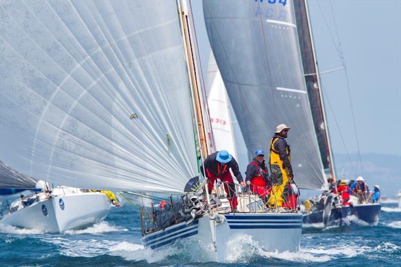 Tevake II in lead on 2019 M2H start photo copyright Steb Fisher taken at Ocean Racing Club of Victoria and featuring the IRC class