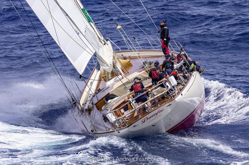 Oroton Drumfire at the start of the 2021 Rolex Sydney Hobart Yacht Race photo copyright Rolex / Andrea Francolini taken at Cruising Yacht Club of Australia and featuring the IRC class