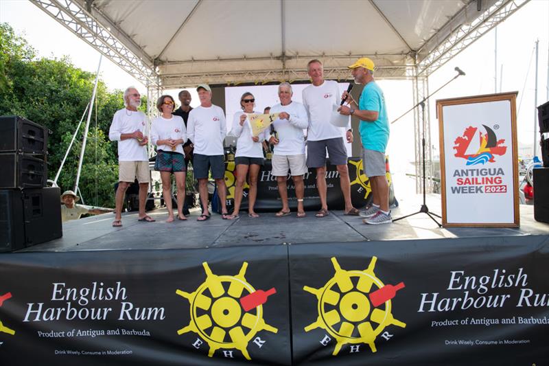 Sandy Mair's Antigua First 35 Cricket with Anjo Insurances was today's winner by just over a minute after time correction on Antigua Sailing Week English Harbour Rum Race Day 1 photo copyright Ted Martin taken at Antigua Yacht Club and featuring the IRC class