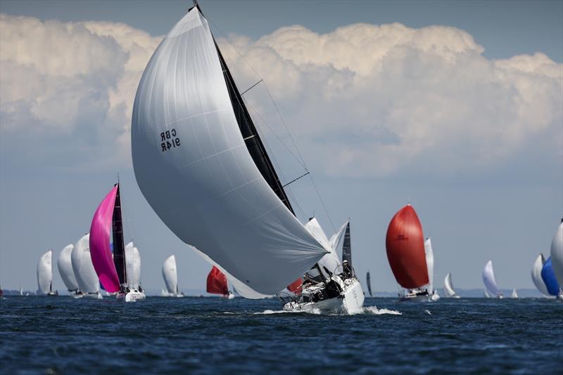 68 teams on the downwind start for RORC Myth of Malham Race photo copyright Paul Wyeth / RORC taken at Royal Ocean Racing Club and featuring the IRC class