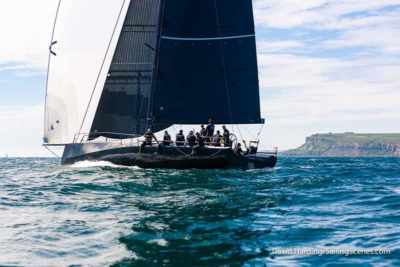 Niklas Zennström's brand new Swedish CF-520 Rán 8 was second overall and took line honours in the RORC Myth of Malham 2022 photo copyright David Harding / www.sailingscenes.com taken at Royal Ocean Racing Club and featuring the IRC class