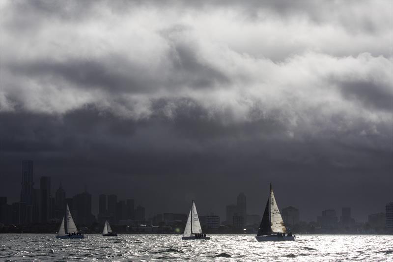Grey skies threatened but did not last - 2022 Australian Women's Keelboat Regatta, day 2 photo copyright Andrea Francolini taken at Royal Melbourne Yacht Squadron and featuring the IRC class