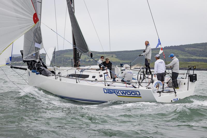 Michael Boyd's Darkwood is amongst the leading pack of entries in the SSE Renewables Round Ireland Race in the closing stages of the 705-nautical mile event photo copyright David Branigan / Oceansport taken at Wicklow Sailing Club and featuring the IRC class