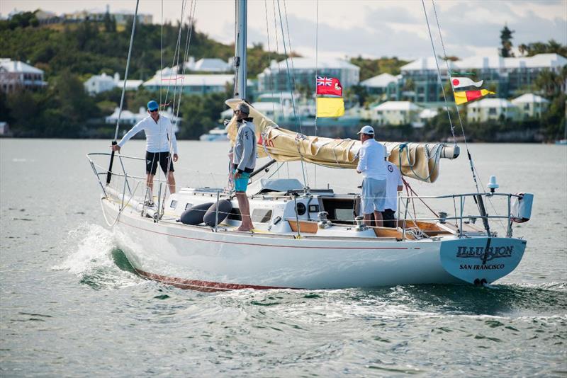 Illusion, the Class 10 and St. David's Lighthouse Division winner, arrives in Hamilton Harbour early on Tuesday morning - 2022  Newport Bermuda Race photo copyright Chris Burville taken at Royal Bermuda Yacht Club and featuring the IRC class