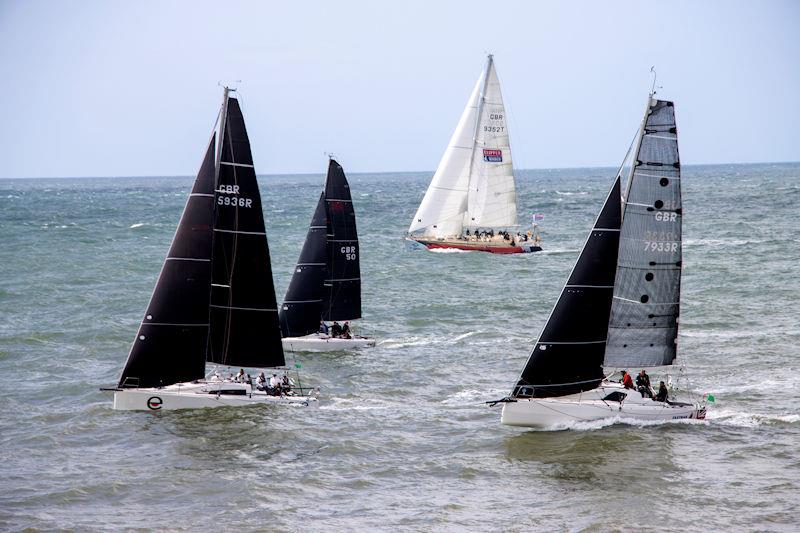 The view from the Needles during the Round the Island Race 2022 photo copyright Martin Augustus / www.sailingimages.co.uk taken at Island Sailing Club, Cowes and featuring the IRC class