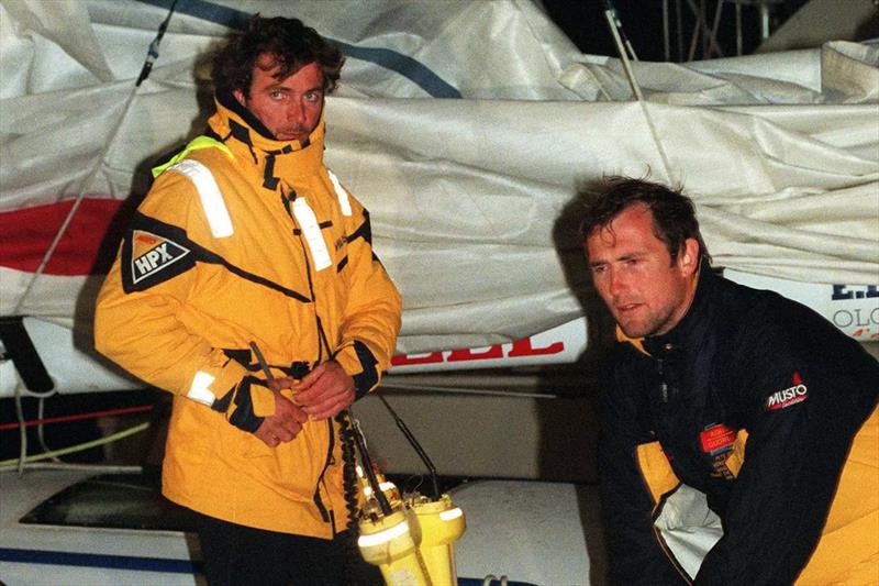 Pete Goss rescues fellow competitor Raphael Dinelli in 1996/97 Vendée Globe photo copyright Global Solo Challenge taken at  and featuring the IRC class