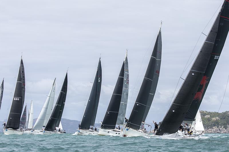 Division 1 lines up for the start - SeaLink Magnetic Island Race Week photo copyright Andrea Francolini taken at Townsville Yacht Club and featuring the IRC class