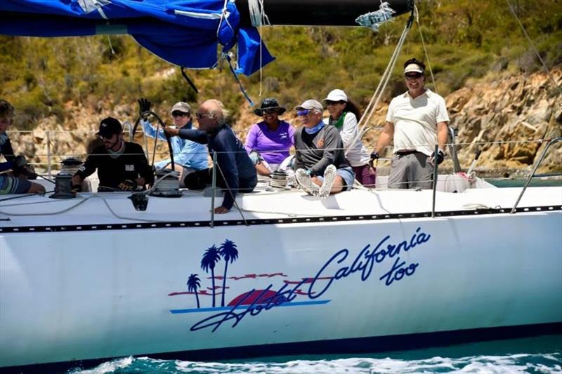 A happy team on Hotel California Too on day 1 of the 50th St. Thomas International Regatta photo copyright Dean Barnes taken at St. Thomas Yacht Club and featuring the IRC class
