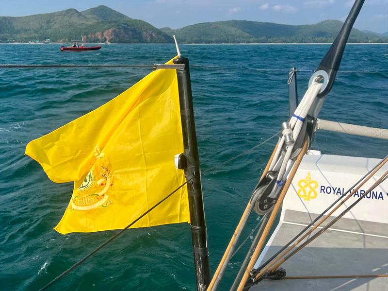 Royal Yellow - better than having a Commodore on board! Vayu, Vega Rudder Race 2024 photo copyright Team Vayu taken at Royal Varuna Yacht Club and featuring the IRC class