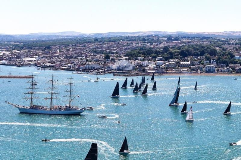 The start of the RORC Round Britain and Ireland Race from Cowes on Sunday 9 August © James Tomlinson / RORC The start of the RORC Round Britain and Ireland Race from Cowes on Sunday 9 August © James Tomlinson / RORC