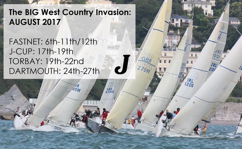 The J Cup is coming to Torquay in August 2017 photo copyright RTYC taken at Royal Torbay Yacht Club and featuring the J109 class