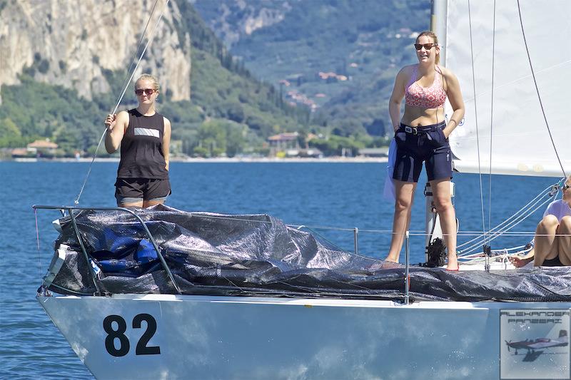 40th J/24 World Championship at Lake Garda day 1 photo copyright Alexander Panzeri taken at Fraglia Vela Riva and featuring the J/24 class
