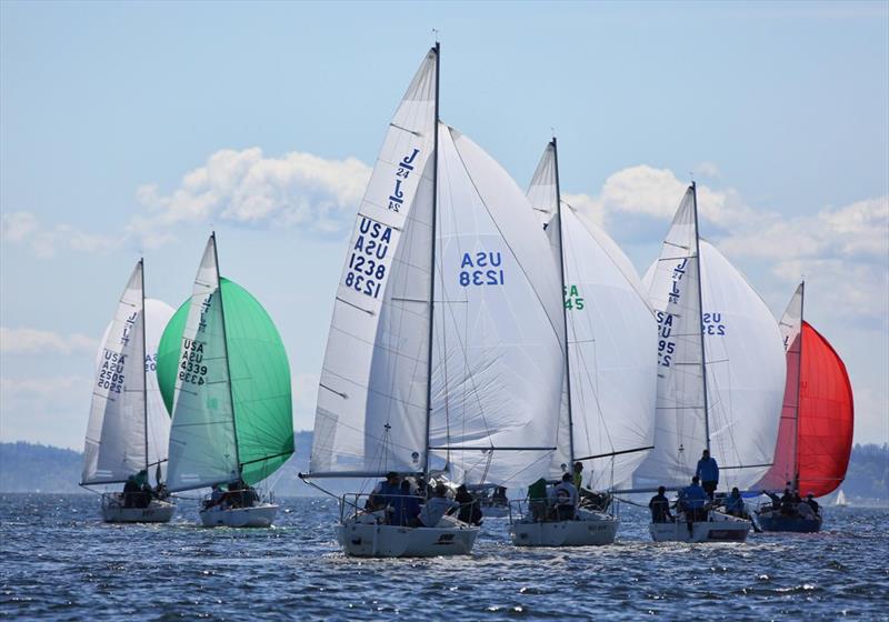 Seattle J/24s racing photo copyright Jan Anderson taken at Corinthian Yacht Club of Seattle and featuring the J/24 class