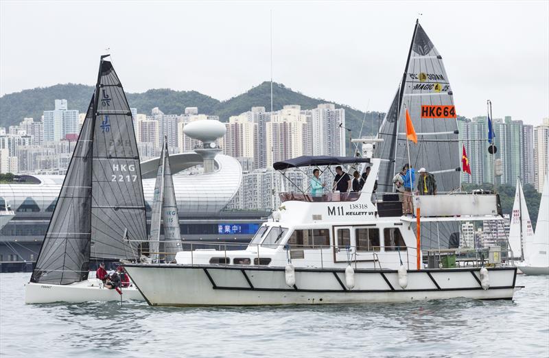 Not much happening on day 1 of the RHKYC Autumn Regatta photo copyright RHKYC / Guy Nowell taken at Royal Hong Kong Yacht Club and featuring the J70 class