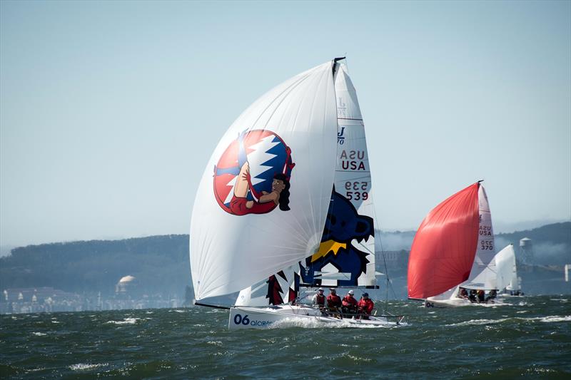 Alcatel J/70 Worlds in San Francisco day 1 photo copyright Jonathan Kalan taken at St. Francis Yacht Club and featuring the J70 class