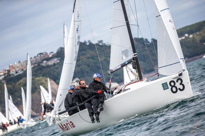 Darwin Escapes 2019 J/70 Worlds at Torbay day 2 photo copyright www.Sportography.tv taken at Royal Torbay Yacht Club and featuring the J70 class