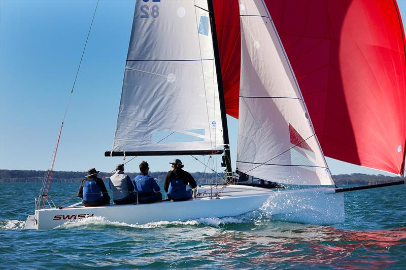 Leading J70 Swish - Sail Port Stephens Bay Series, Day 2 photo copyright Promocean Media taken at  and featuring the J70 class