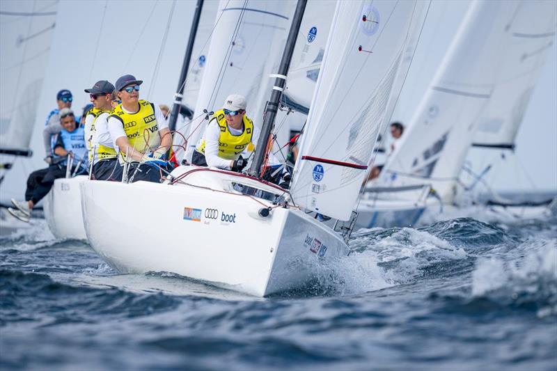 Leading the J/70s by 22 points before the final day of racing at Kiel Week, Malte Winkel (Germany) photo copyright Kiel Week / ChristianBeeck.de taken at Kieler Yacht Club and featuring the J70 class