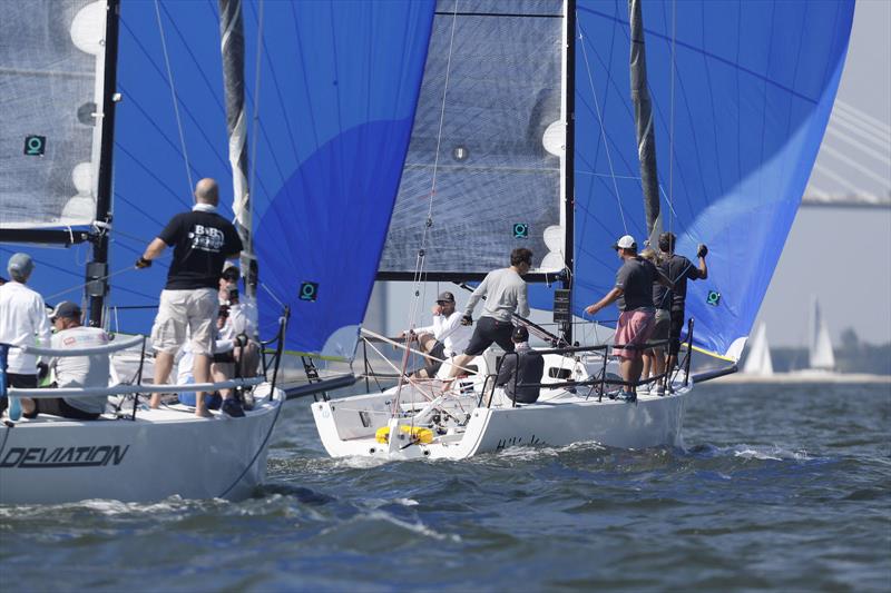 A small portion of the J/88 fleet was out practicing ahead of Sperry Charleston Race Week photo copyright Charleston Race Week / Tim Wilkes taken at Charleston Yacht Club and featuring the J/88 class