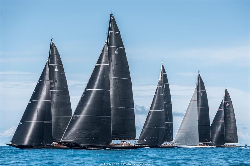 J Class yachts in Bermuda at the America's Cup Superyacht Regatta photo copyright ACEA 2017 / Ricardo Pinto taken at  and featuring the J Class class