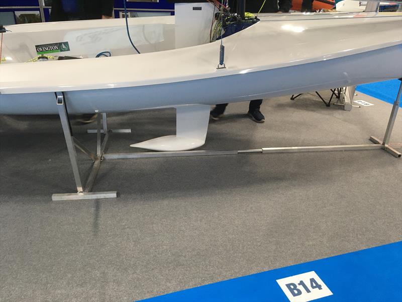 The keel of a K1 on display at the RYA Dinghy & Watersports Show 2023 photo copyright Magnus Smith taken at RYA Dinghy Show and featuring the K1 class