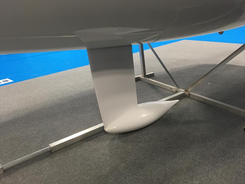 The keel of a K1 on display at the RYA Dinghy & Watersports Show 2023 photo copyright Magnus Smith taken at RYA Dinghy Show and featuring the K1 class