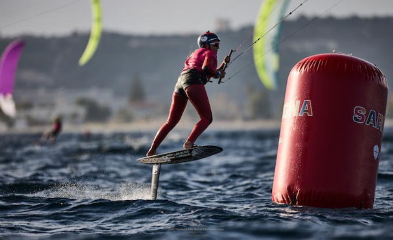 Daniela Moroz (USA) makes a strong start to her world title defence - 2022 Formula Kite World Championships, day 1 photo copyright Robert Hajduk / IKA media taken at  and featuring the Kiteboarding class