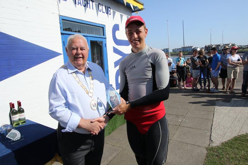 Irish Laser National Championships 2019 Prize Giving - 1st Youth Laser Standard Adam Fermor photo copyright Simon McIlwaine / www.wavelengthimage.com taken at Ballyholme Yacht Club and featuring the ILCA 7 class