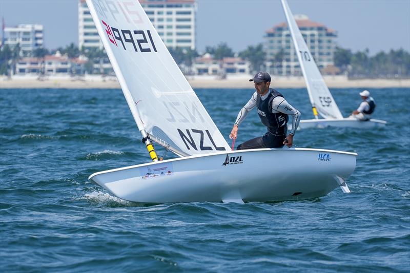Tom Saunders (NZL) sailing on Day 5 - 2022 ILCA7 World Championships - Vallarta, Mexico - May 2022 photo copyright John Pounder taken at Vallarta Yacht Club and featuring the ILCA 7 class