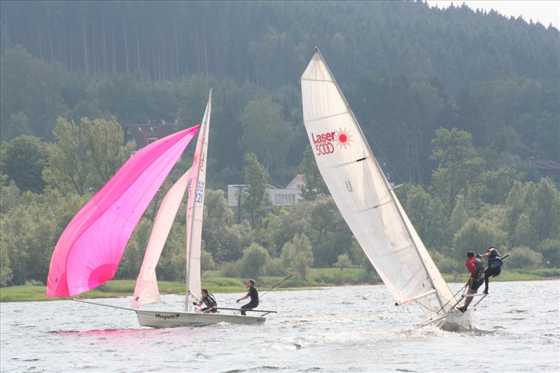 Laser 5000 Europeans on Lake Mohnesee photo copyright Clive Grant taken at  and featuring the Laser 5000 class