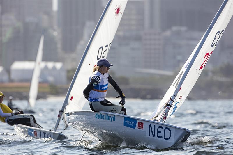 Marit Bouwmeester on day 7 at the Aquece Rio – International Sailing Regatta photo copyright Richard Langdon / Ocean Images taken at  and featuring the ILCA 6 class