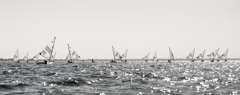 Laser Radial Women's Worlds in Oman day 2 photo copyright Mark Lloyd taken at Oman Sail and featuring the ILCA 6 class